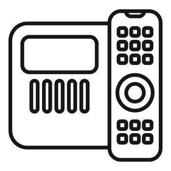 intercomunicador sistema con monitor pantalla demostración entrante llamada vector