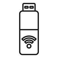 Wifi usb flash drive sharing internet connection vector