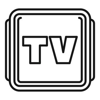 televisión concepto firmar con letras superposición múltiple marcos vector