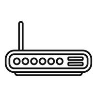 Wireless router providing internet connection for remote work vector