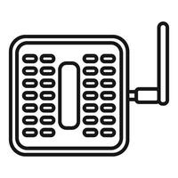 Wifi router providing wireless signal for multiple devices vector