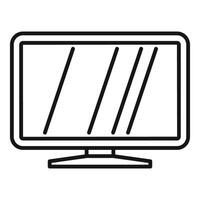 Tv digital device showing blank screen with lines for advertisement vector