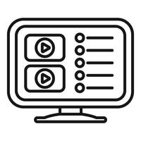 Computer screen displaying video editing software interface with timeline and playback controls vector