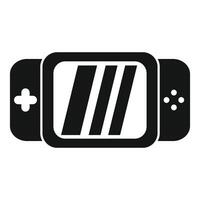 Portable gaming console showing loading screen icon vector