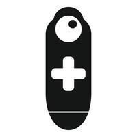 Vr controller with plus sign showing virtual reality gaming experience vector