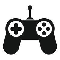 Black wireless gamepad controller transmitting signal vector