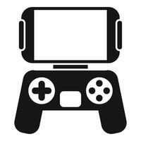 Smartphone connected to gamepad for mobile gaming vector