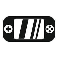 Portable gaming console showing loading screen icon vector