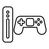 Game console with wireless controller providing entertainment vector