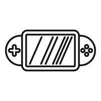 Portable gaming console with buttons showing blank screen vector