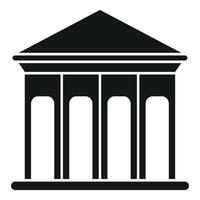 Ancient greek building with columns facade vector