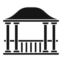Elegant gazebo with columns and railing offering shelter and style vector