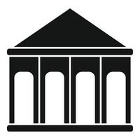 Simple wooden gazebo with four columns structure for outdoor relaxing vector