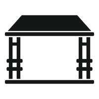Wooden gazebo with roof standing on legs for outdoor recreation vector