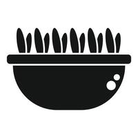 Microgreens growing in container for healthy lifestyle vector