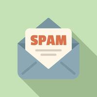 Open mail envelope containing spam message vector
