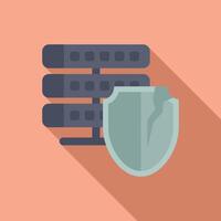 Broken shield protecting server rack from attack vector