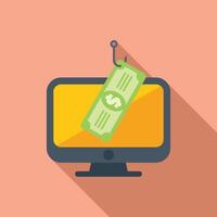 Phishing email attempting to steal money using a computer vector