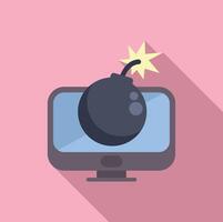 Bomb threatening computer security with virus attack vector