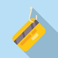 Phishing attack stealing credit card data with hook vector