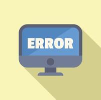 Desktop computer showing error message on screen vector