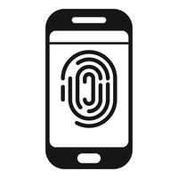 Smartphone scanning fingerprint for security access vector
