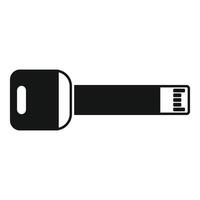 Electronic key card access control system icon vector
