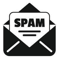 Open mail envelope containing spam message vector