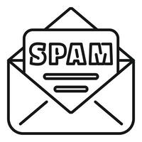 Open mail envelope containing spam message vector