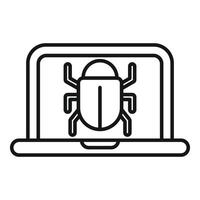 Laptop showing bug indicating cyber security breach vector