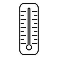 Thermometer icon showing temperature rising with scale vector