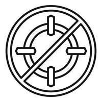 No targeting sign indicating privacy and protection vector
