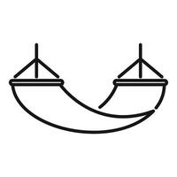 Double hammock icon showing relaxation and summertime fun vector