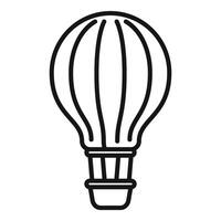 Retro hot air balloon floating in a clear sky vector