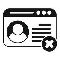 User account being deleted from website database vector