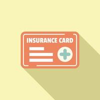 Insurance card with cross sign showing health coverage vector
