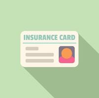 Insurance card showing personal information for health coverage vector
