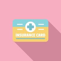 Insurance card representing health coverage and medical expenses vector