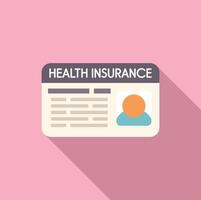 Health insurance card providing security and healthcare coverage vector