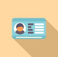 Personal identification card showing photo and information vector