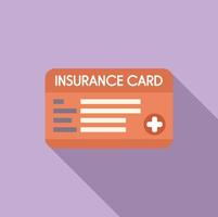 Insurance card representing health coverage and medical expenses vector