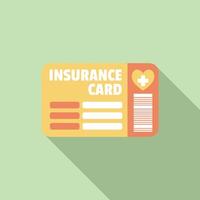 Insurance card representing health coverage and medical protection vector