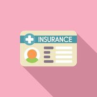 Medical insurance card providing health coverage and security vector