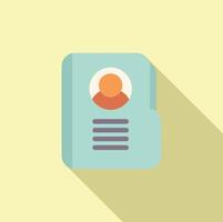 Personal profile folder representing online user account information vector
