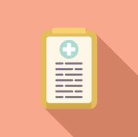Medical report clipboard showing a healthcare icon with a plus sign vector