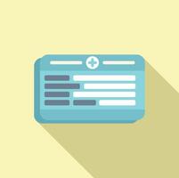 Medical insurance card representing healthcare coverage and medical expenses vector