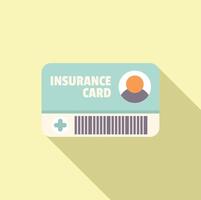 Insurance card displaying personal data for healthcare coverage vector