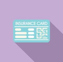Insurance card with qr code representing health coverage vector