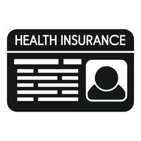 Health insurance card providing security and healthcare coverage vector