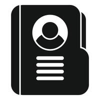 Personal information folder icon showing data protection and privacy vector